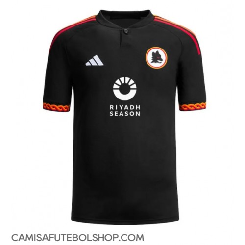 Camisa de time de futebol AS Roma Replicas 3º Equipamento 2023-24 Manga Curta